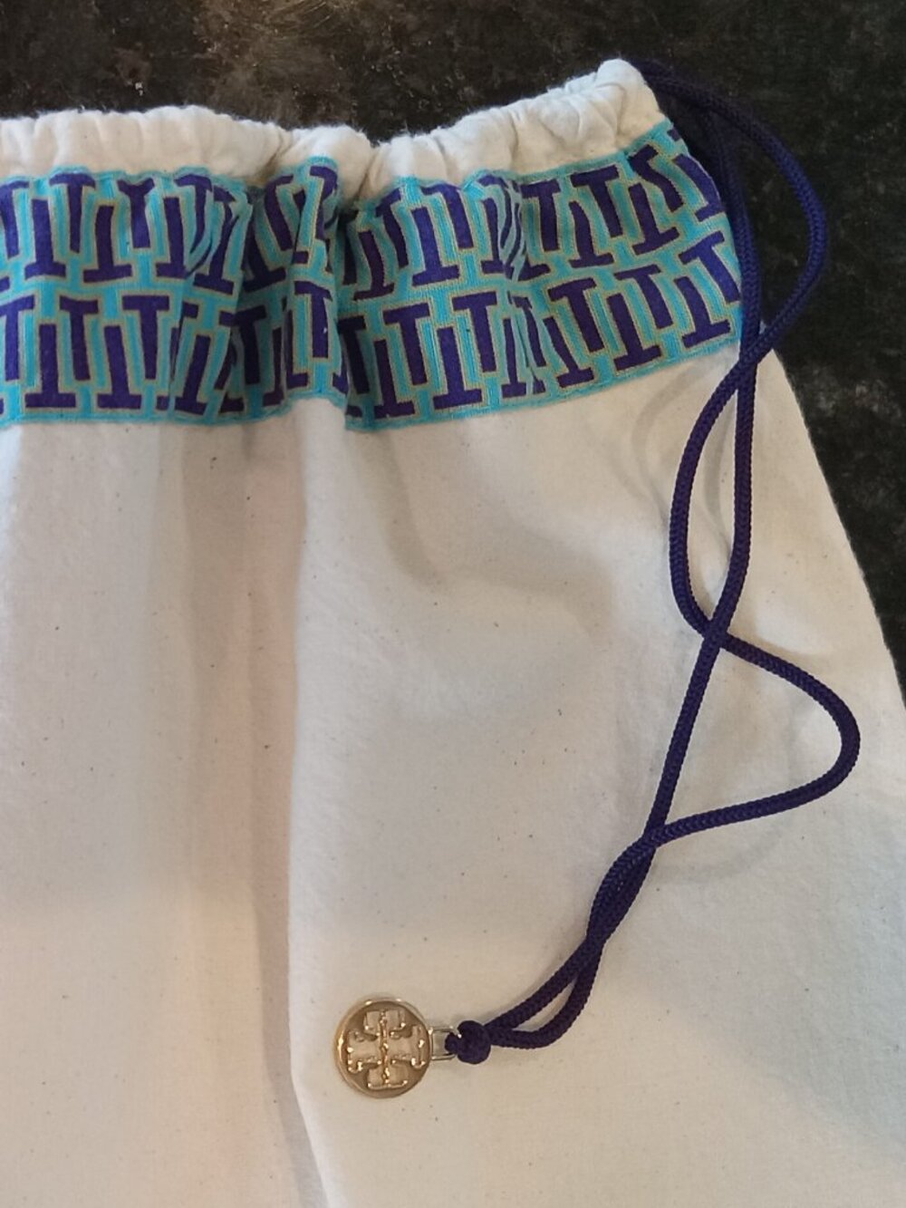 21" x 22" TORY BURCH Canvas Dustbag with Drawstring